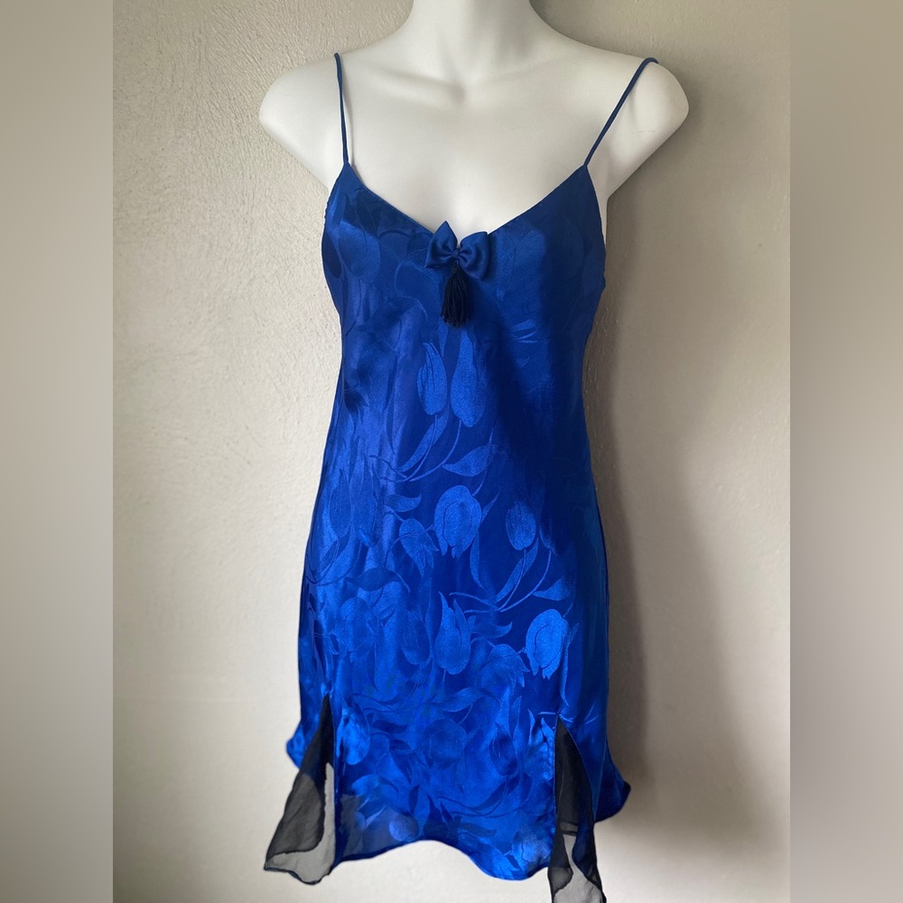 Victorias secret satin blue slip m